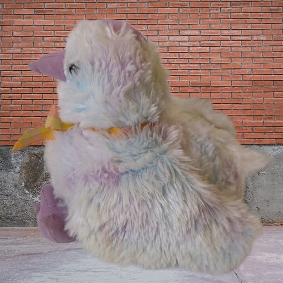 GOFFA Easter Chirping White Baby Bird with Purple Trim & Yellow Paid Bow 6" Toy - Picture 8 of 15